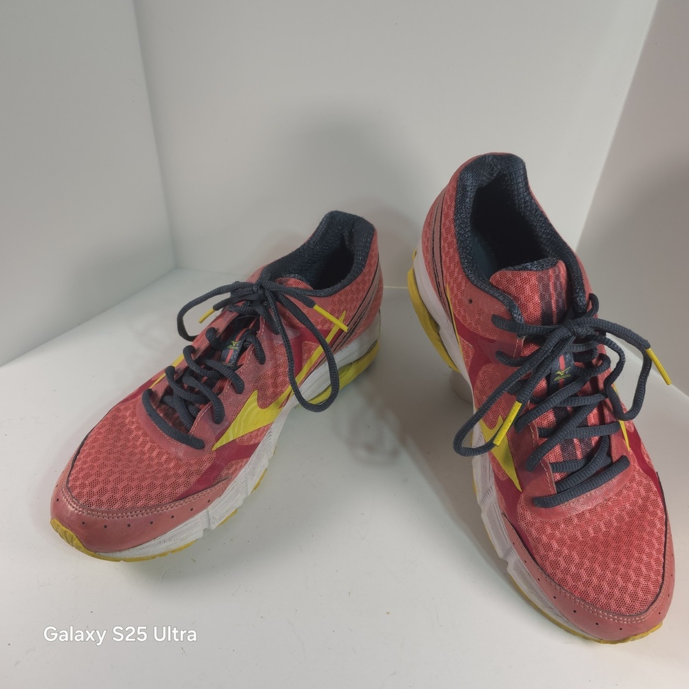 Mizuno Wave Rider 17 Womens J1GD140347 Pink Gray Running Training‎ Shoes Sz 10